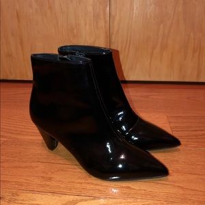 Forever 21 Black Pointed-Toe Booties